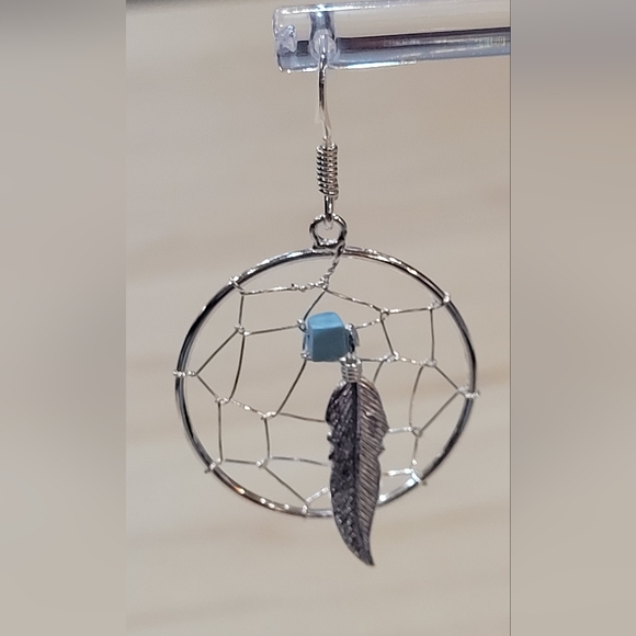 Dream Catcher Earrings - Sterling Silver - Picture 6 of 10